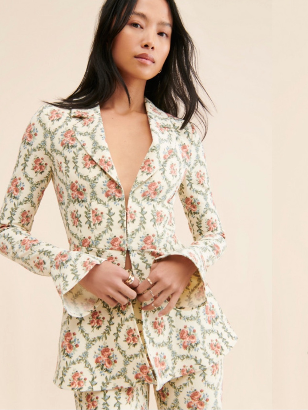 WeWoreWhat Victorian Floral Blazer